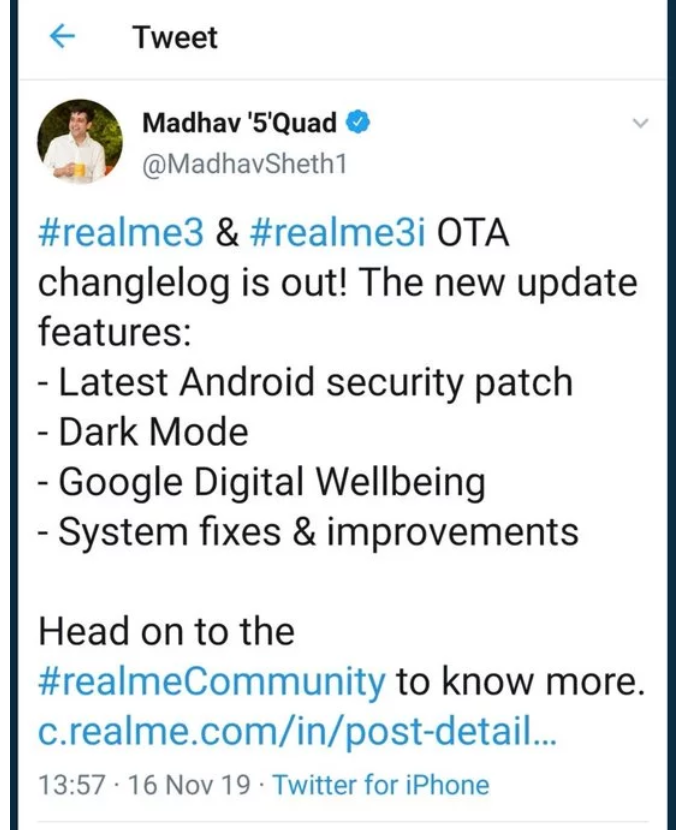 Does Realme India CEO use an iPhone as a daily driver?