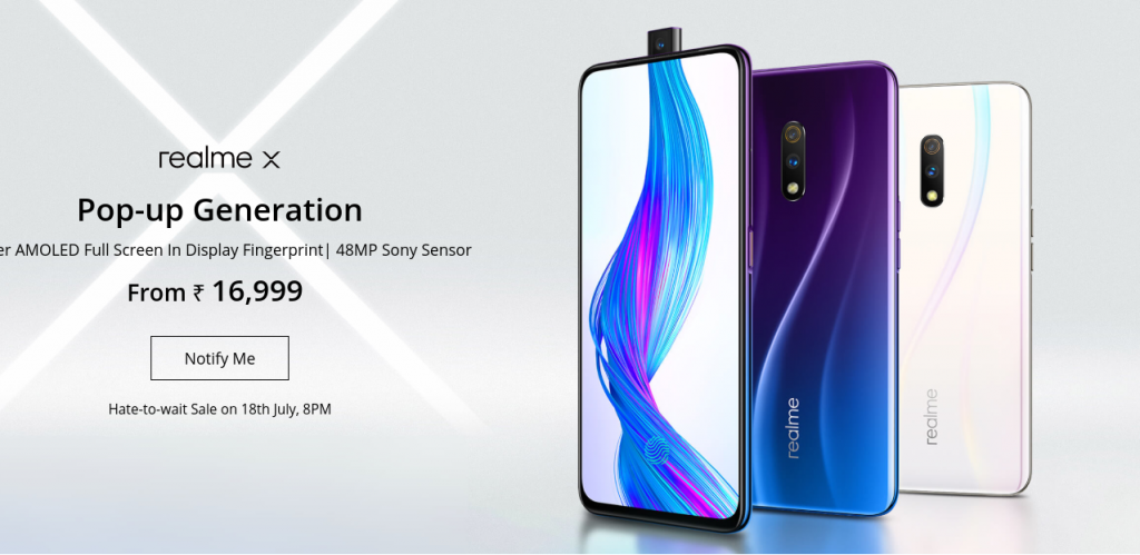 Realme X debuts in India, starts at Rs 16,999
