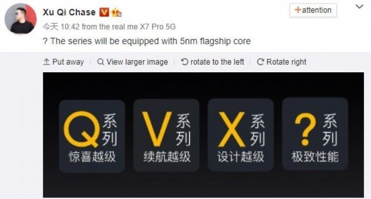 Realme's 5nm SD875-powered smartphone will be part of a brand new lineup