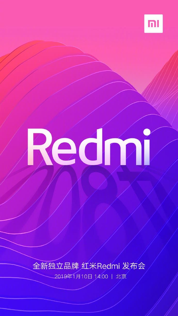 Xiaomi's Redmi now a standalone Brand, schedules launch event for January 10