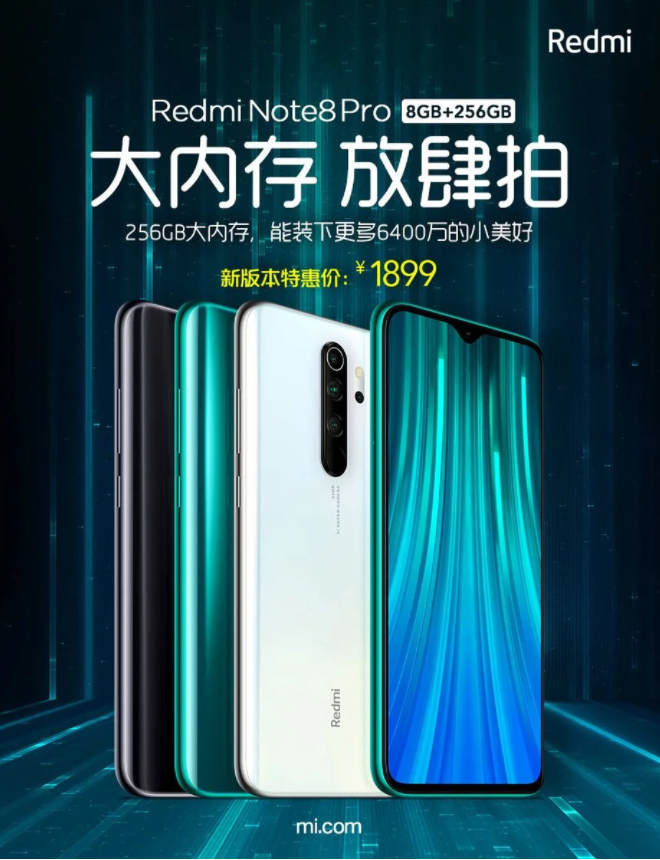 Redmi Note 8 Pro gets new 8GB + 256GB version