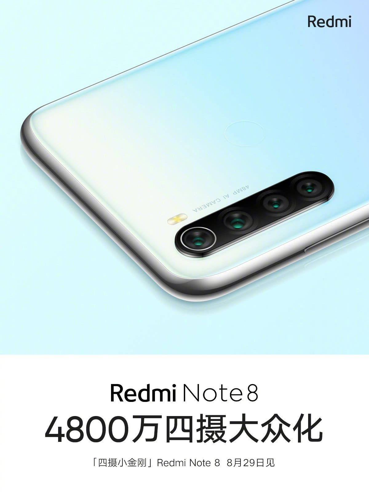 Redmi Note 8 official render shared, to get Snapdragon 665 SoC, 48MP camera