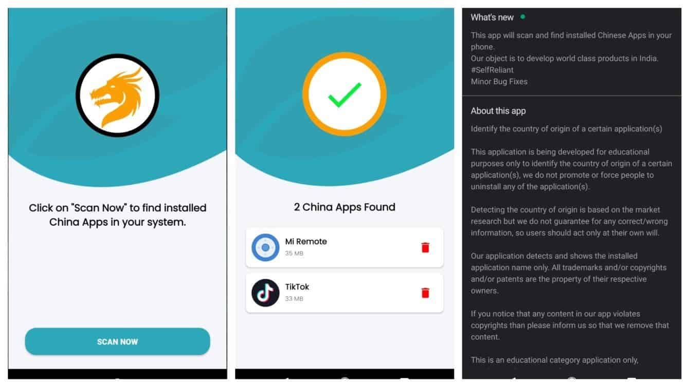 An app to remove Chinese applications goes viral