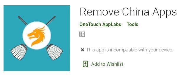 An app to remove Chinese applications goes viral