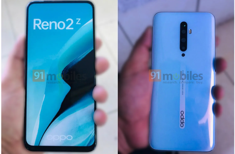 Reno 2Z live image leaked, to feature pop-up camera