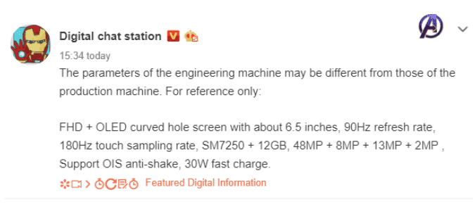 OPPO Reno 3 Pro major specifications leak online