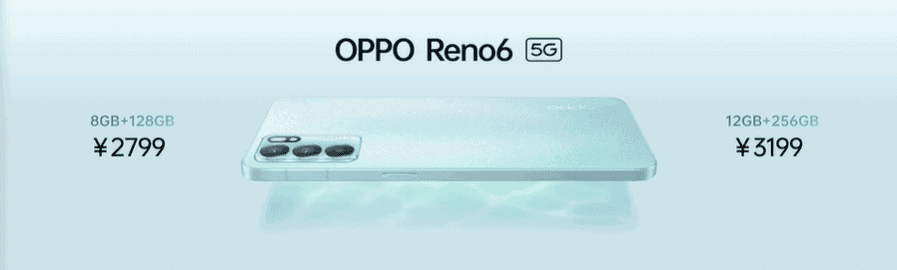 OPPO Reno 6 Series Smartphones Announced, Starting At 2799 Yuan ($439)