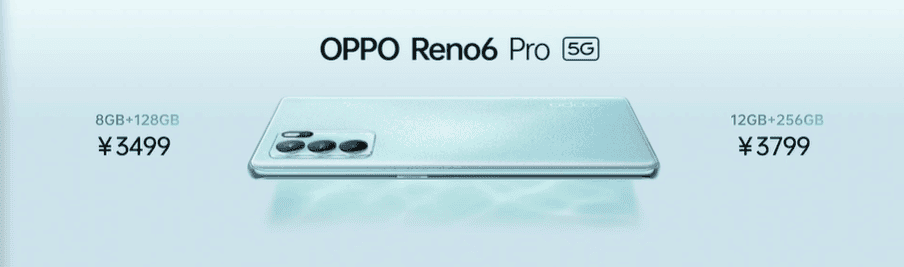 OPPO Reno 6 Series Smartphones Announced, Starting At 2799 Yuan ($439)