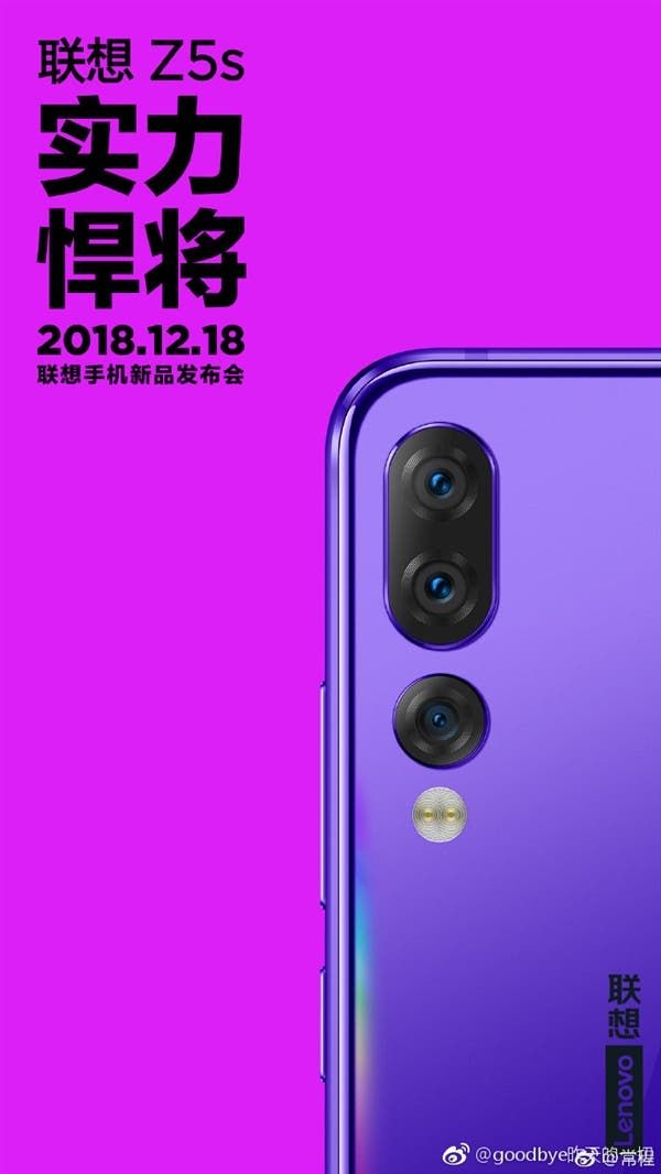 Lenovo Z5s Targets at Xiaomi Mi 8 Youth Edition