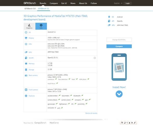 8-core MediaTek MT6755 aka Helio P10 benchmarks surface