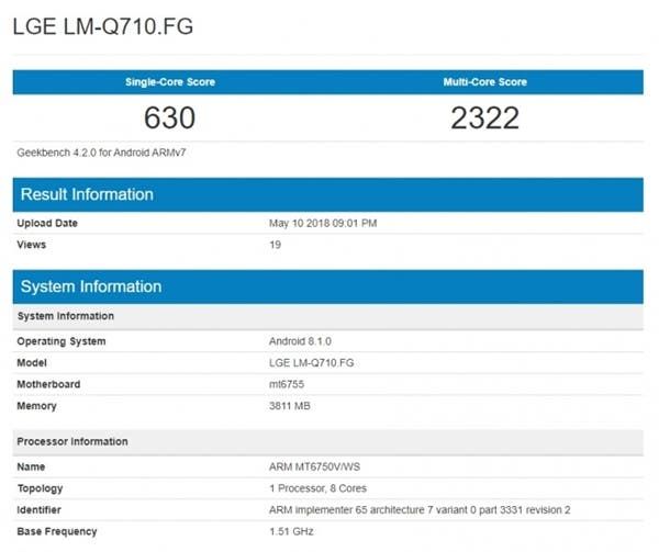 LG Q7 Leaked on GeekBench Showing Helio P10 Chip Onboard