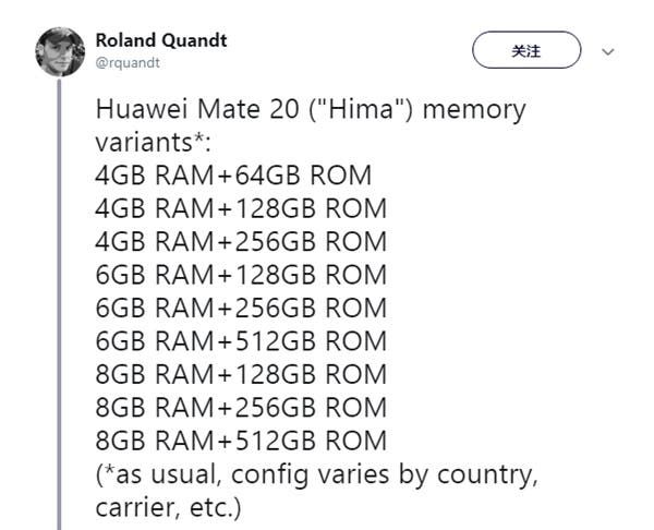 All Huawei Mate 20 Series Phones To Have Highest 8+512GB Variant
