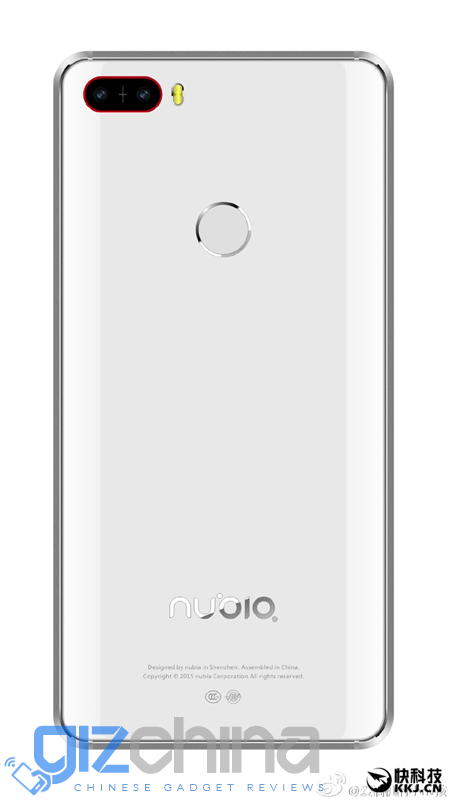 New flagship Nubia Z11 renders show dual rear camera design