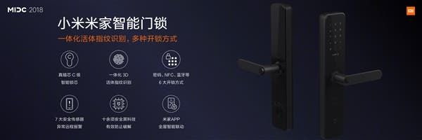 Xiaomi Unleashed Mijia Smart Door Lock, Supporting 6 Unlocking Methods
