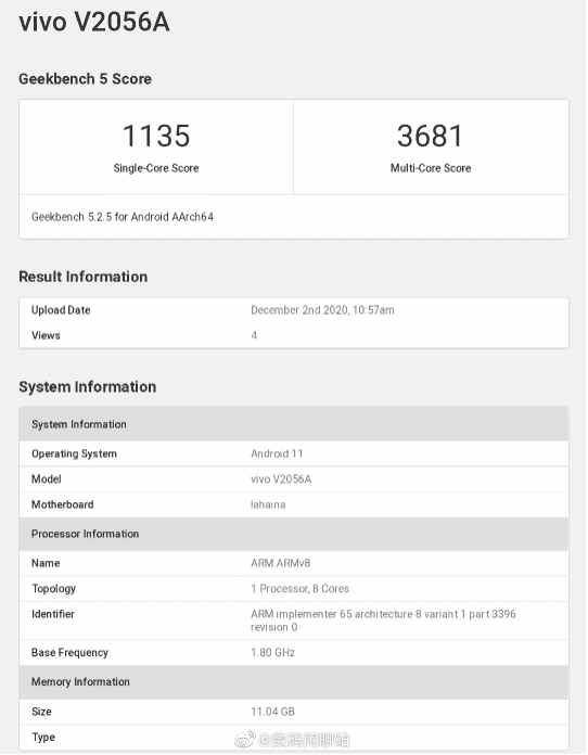 VIVO Phone Powered By Snapdragon 888 Appeared On GeekBench