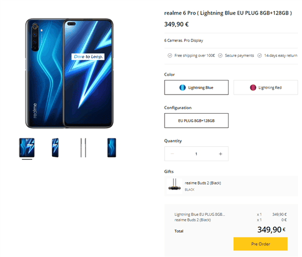 Realme 6 Pro Already Launched In Europe, Starts Shipping On May 7