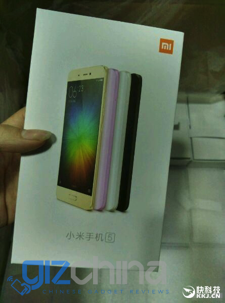 Purported Xiaomi Mi5 packaging leaked.