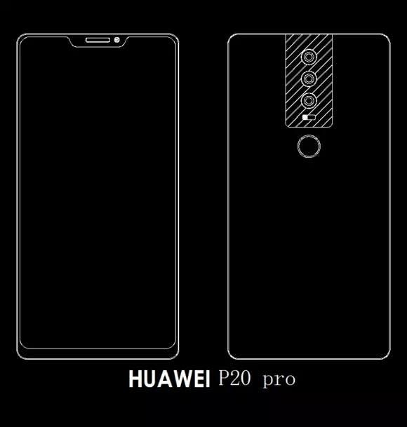 Huawei P20 Renderings Showcase ProTriple-lens Design