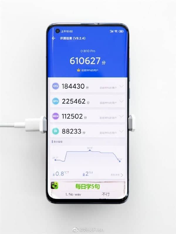 Xiaomi Mi 10 Pro Frozen AnTuTu Test Exceeds 610,000 Points