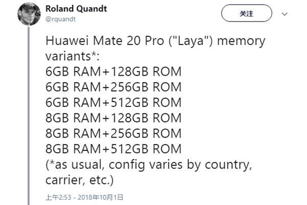 All Huawei Mate 20 Series Phones To Have Highest 8+512GB Variant