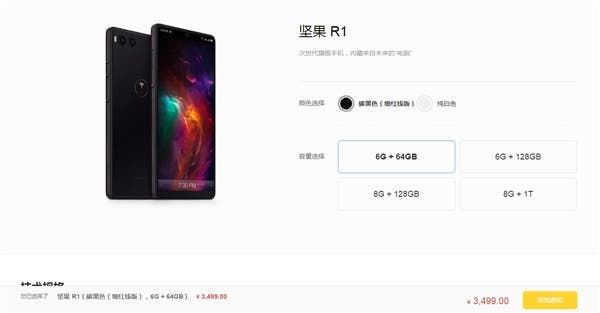 Smartisan R1, The World's First 1TB UFS 2.1 Phone With SND845 Released