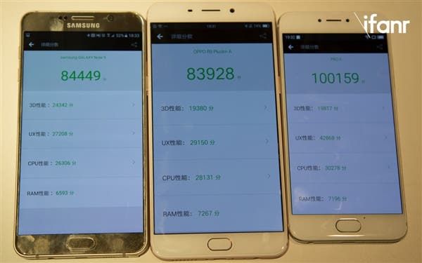 Samsung Note5, OPPO R9 Plus, Meizu PRO6