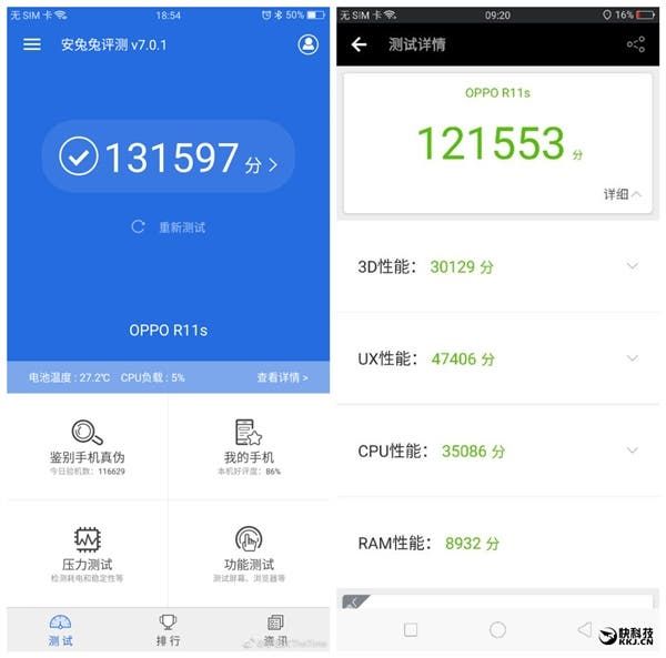 AnTuTu v7.0 Shows Better Results For OPPO R11s