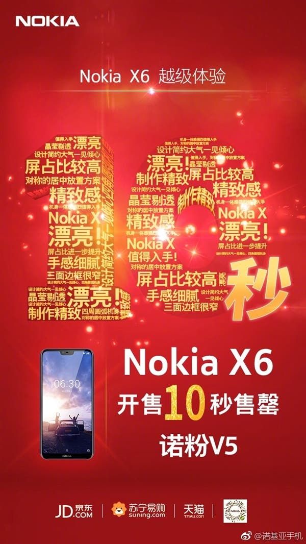 Nokia X6 Went On Sale And Sold Out In 10 Seconds