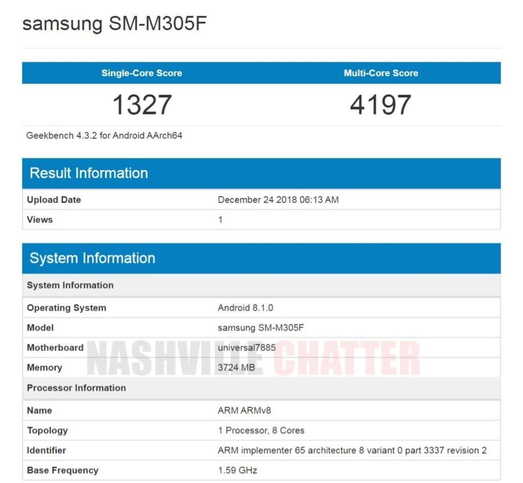 Alleged Samsung Galaxy M30 surfaces on Geekbench
