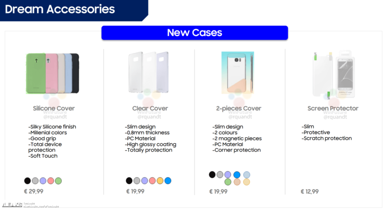 Galaxy S8 official accessories leak, along with their prices