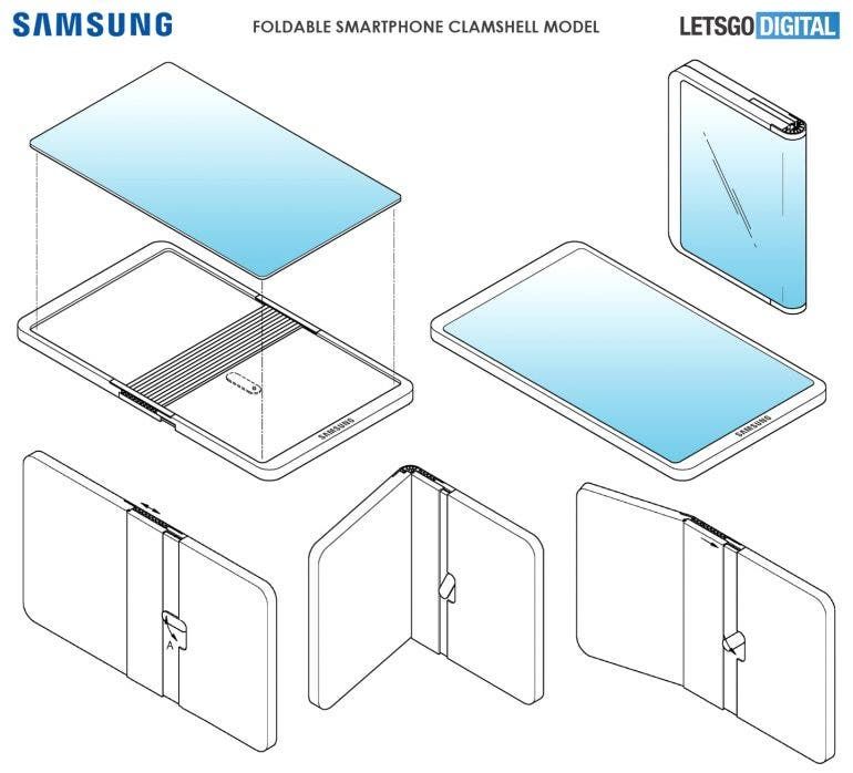 Samsung envisions a foldable phone that bends outward