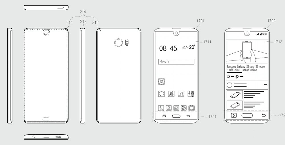 Samsung Patent Application Hints To A Galaxy Smartphone With Notch