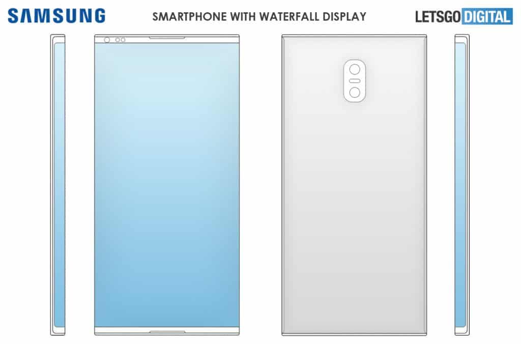 Samsung patents design for a waterfall display