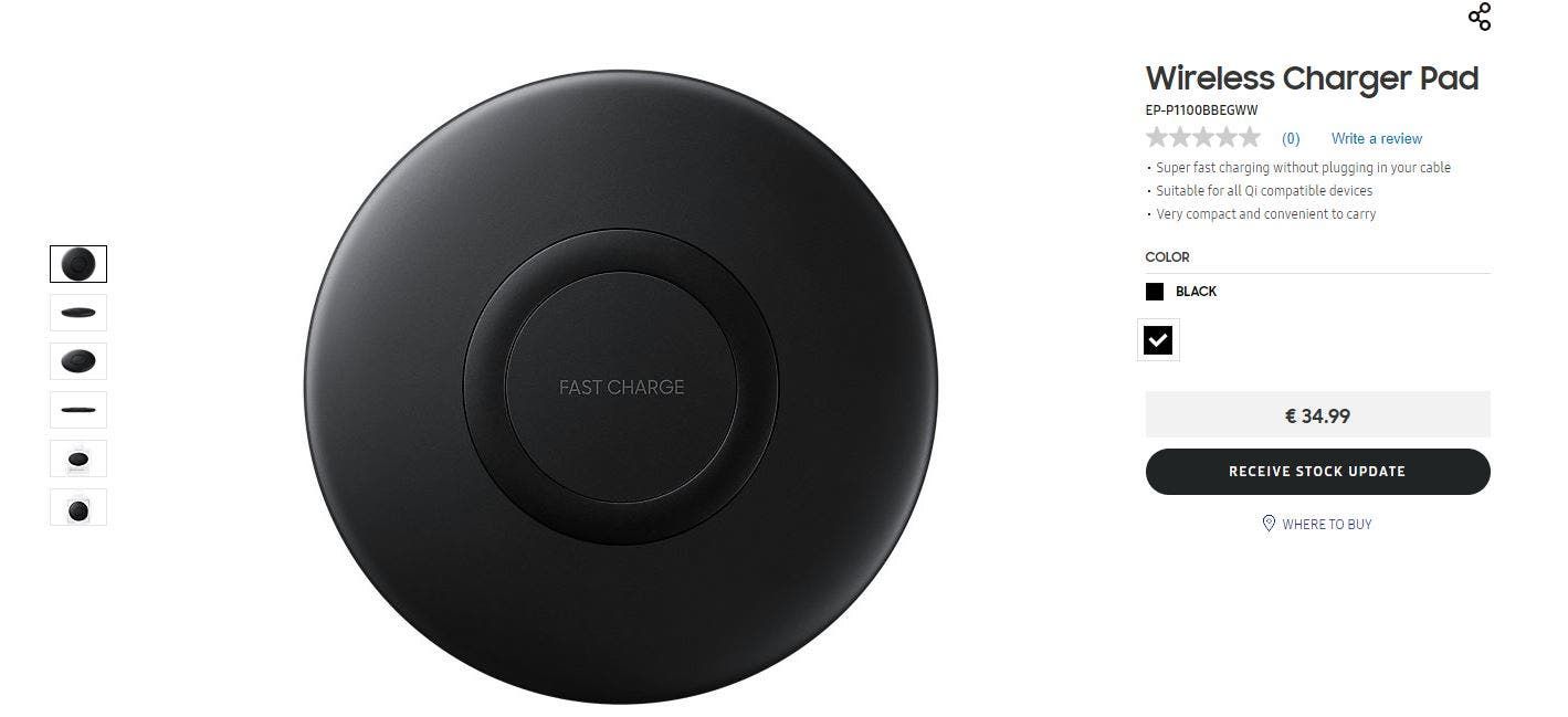 Samsung prepping an affordable $40 wireless charger