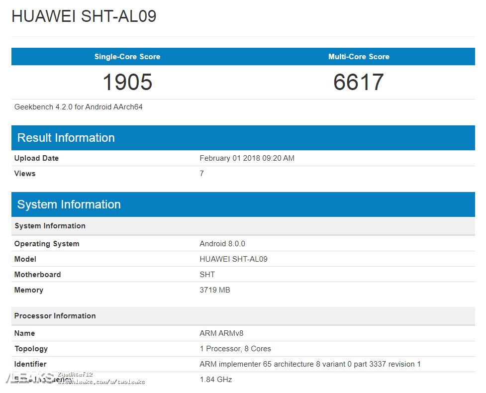 Huawei MediaPad 5 surfaces at GeekBench: Kirin 960, 4GB RAM and Android Oreo