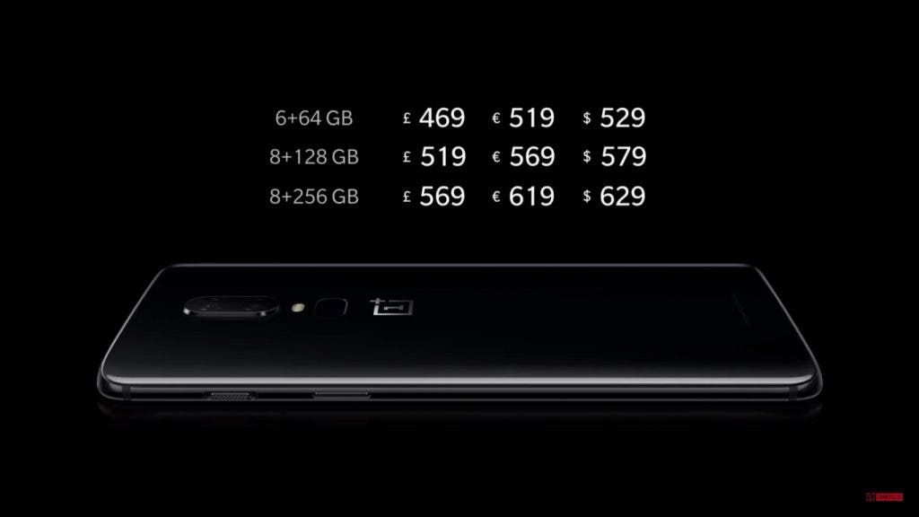 OnePlus 6 is Official, Starting at $529