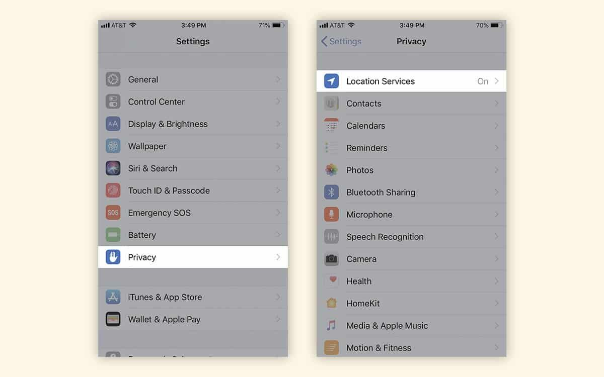 How to turn off location tracking on Android and iOS devices