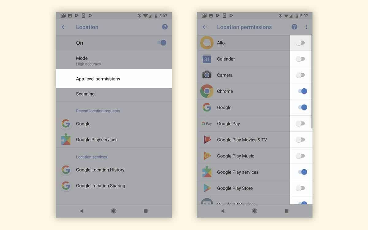 How to turn off location tracking on Android and iOS devices