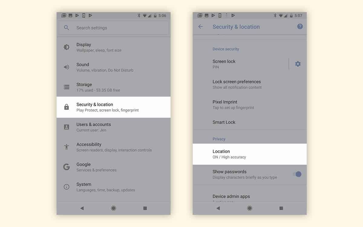 How to turn off location tracking on Android and iOS devices