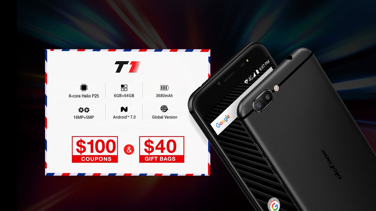 Ulefone T1 with 6GB RAM / MTK Helio P25 Officially Launched