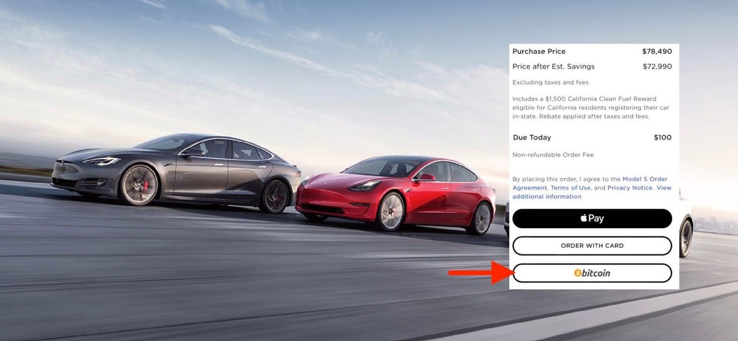 Elon Musk announced the possibility of buying Tesla cars for bitcoins