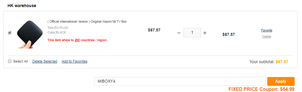 Xiaomi Mi TV Box (Intl. Ver.) Supporting Voice Control Available for $64.99 [Coupon]