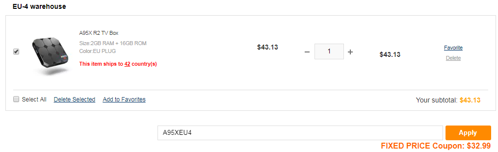 [Cheap Android TV Box] A95X R2 With Amlogic S905W at $32.99 [Coupon]