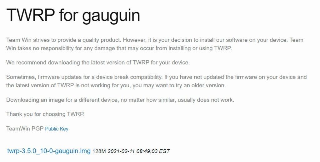 Here are the latest Android devices with TWRP build