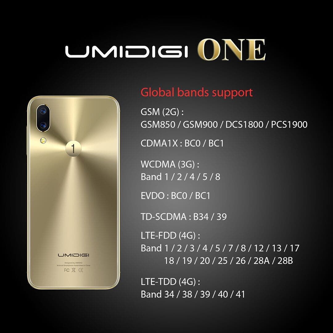 UMIDIGI One Coming with iPhone X Like Glass Back & Global LTE Support