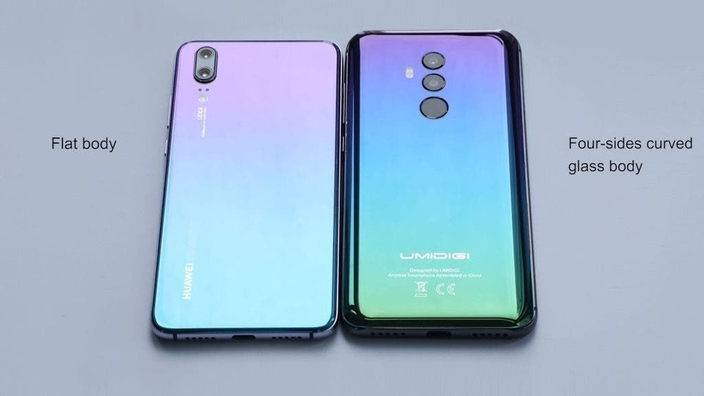 Video : Compare the design of the UMIDIGI Z2 vs. Huawei P20