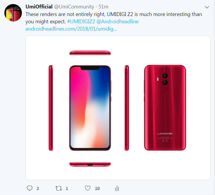 UMIDIGI Z2 Confirmed to be the World's First 6.2" FHD+ Phone with a Top-Notch