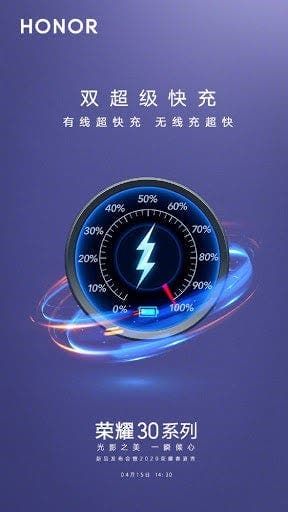 Honor 30 To Support 40W Charging and To Sport Dual-Speakers