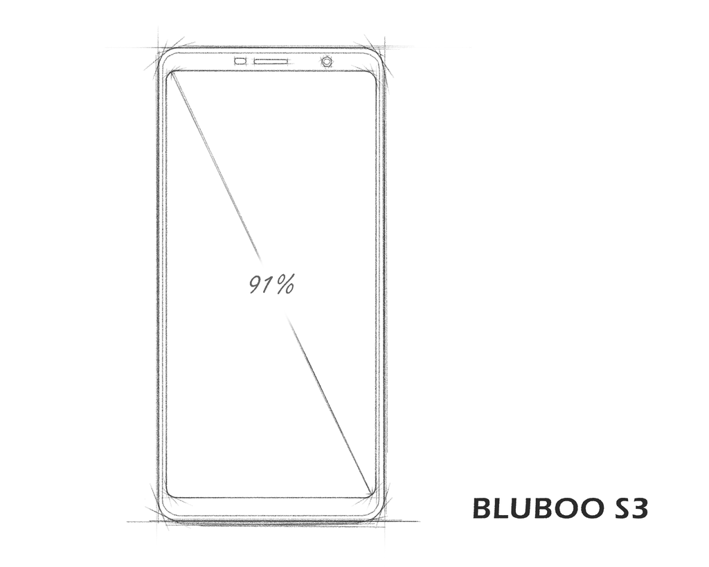 Design draft of the big battery BLUBOO S3 revealed