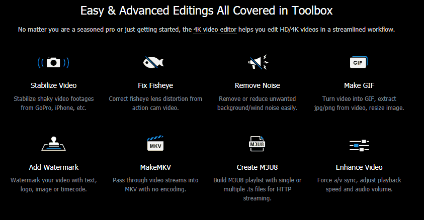 VideoProc - the ultimate tool for editing and converting large videos